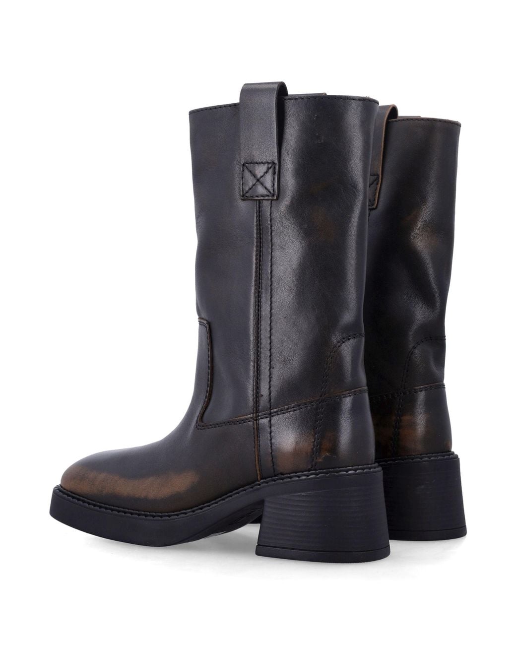Miista Black Inaya Leather Boots