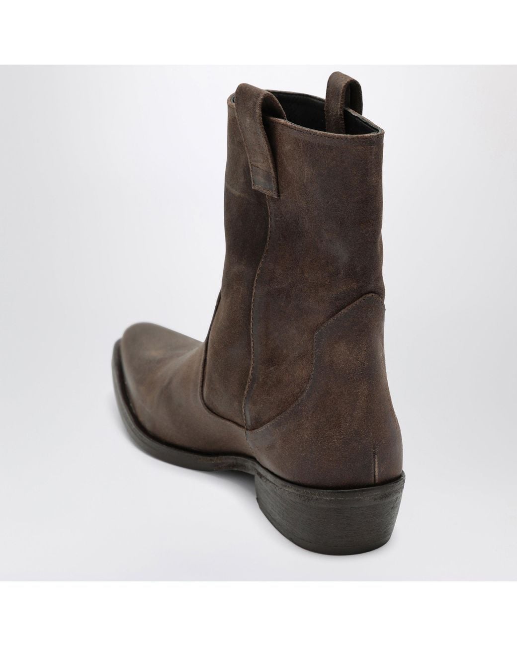 Jude Brown Dark Cas Cowboy Ankle Boots