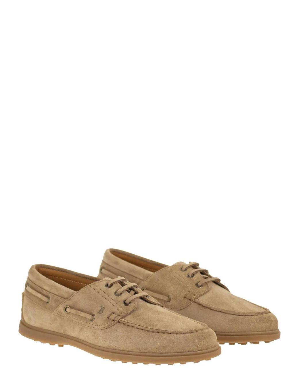 Tod's Brown Suede Boat Shoe for men