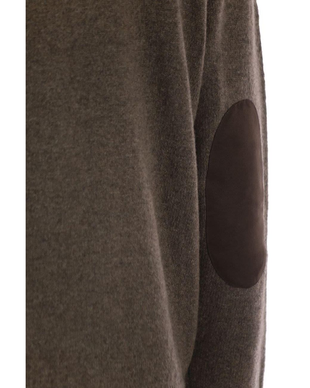 Barbour Brown Zip-Up Jumper Patch for men