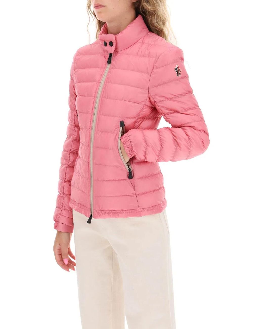 Moncler Pink Walibi Full Zip Down Jacket