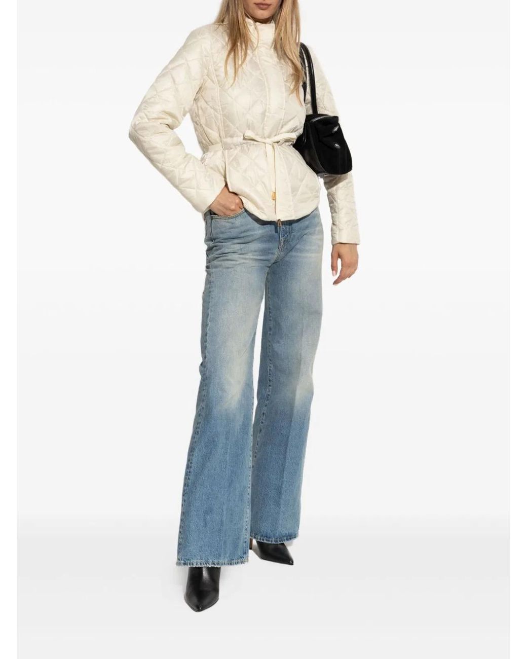 MICHAEL Michael Kors White Eco Belted Puffer Jacket