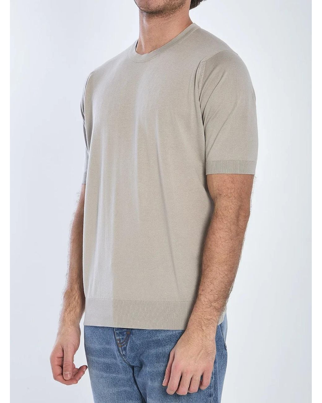 John Smedley Gray Kempton T-Shirt for men