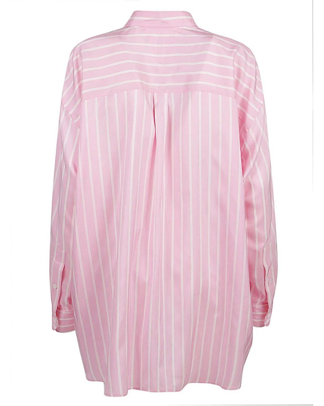 Bottega Veneta Pink Striped Silk Shirt