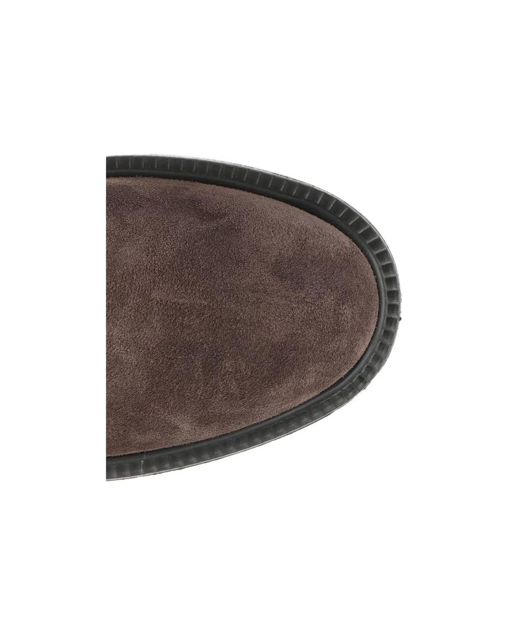 Tod's Brown Calf Leather Polyester Flat Shoes