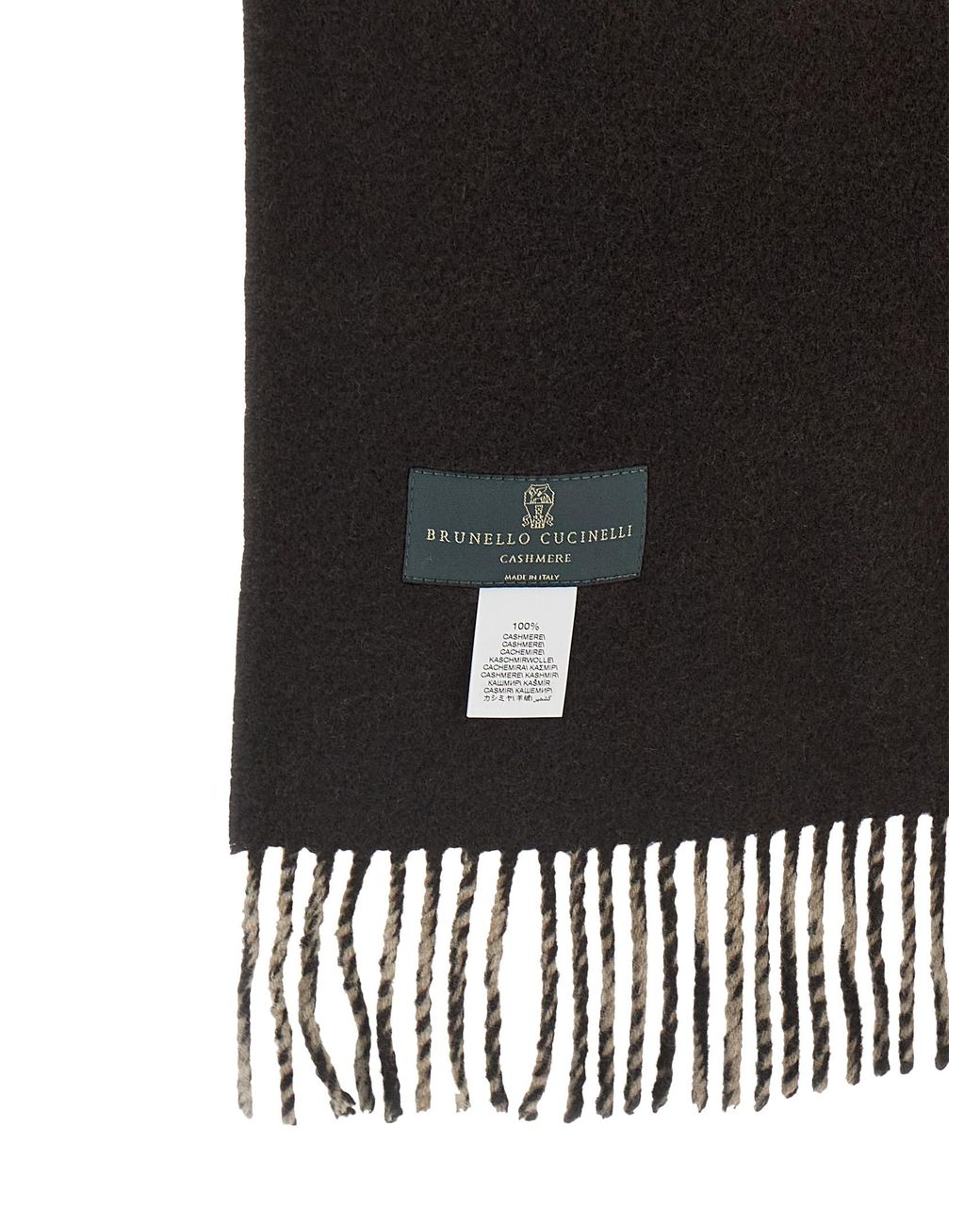 Brunello Cucinelli Black Scarf With Reversible Hood