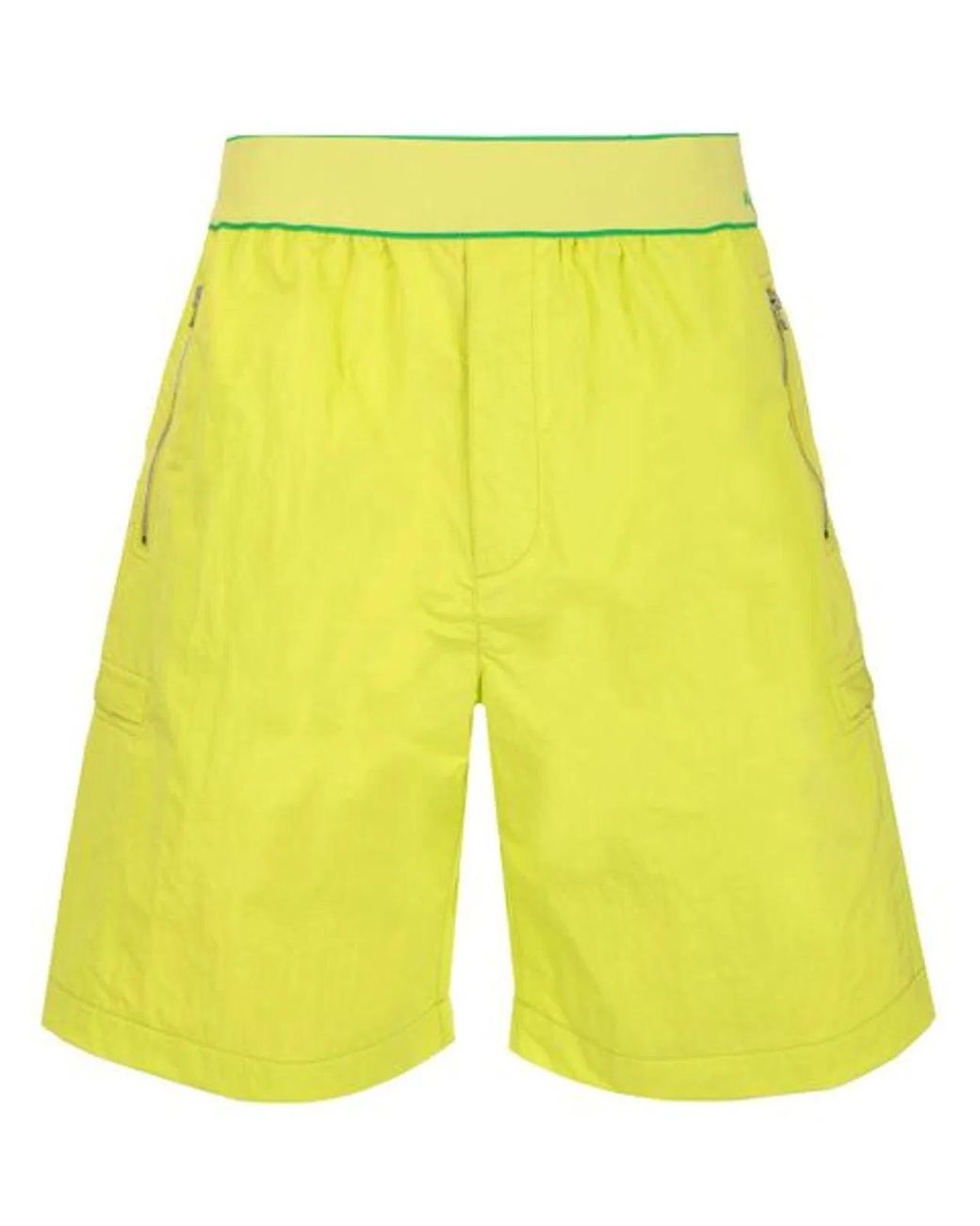 Bottega Veneta Yellow Lime Cargo Bermuda Shorts for men