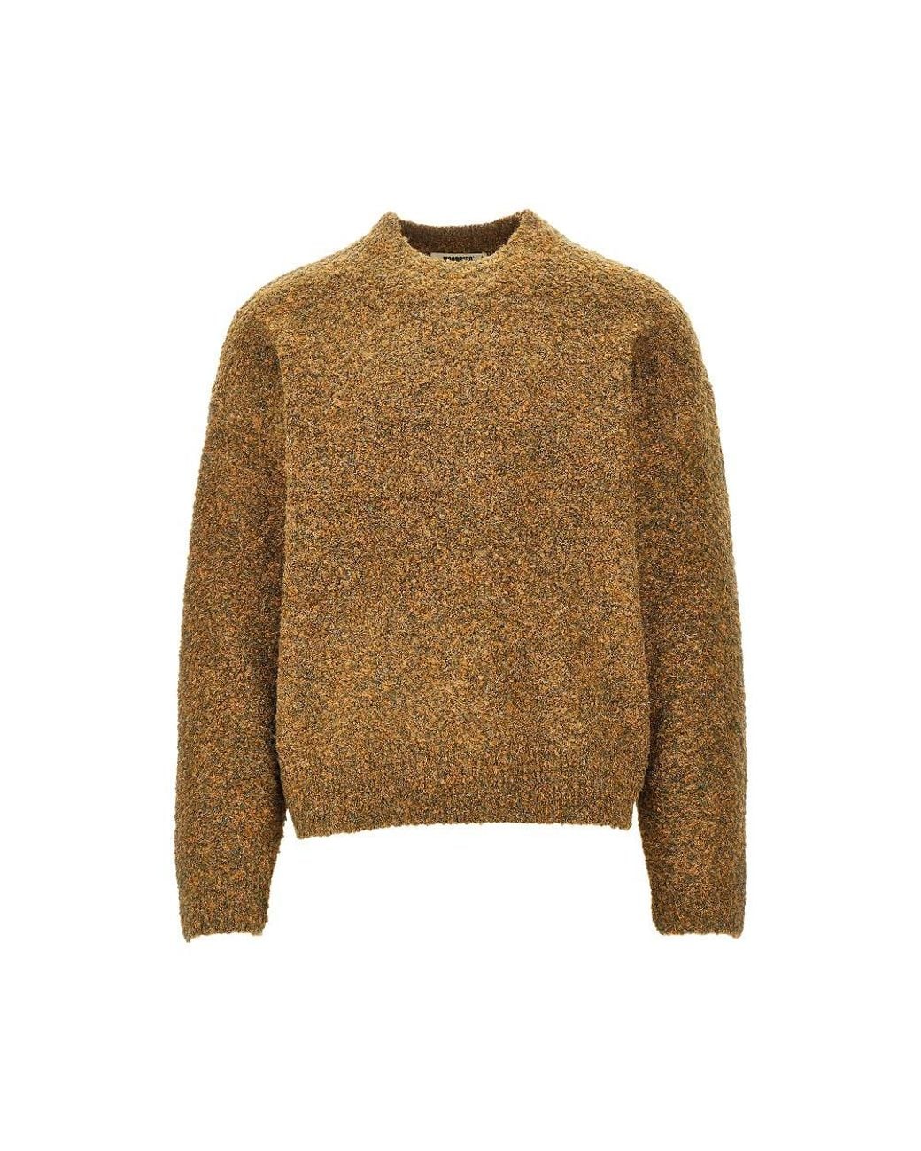Woodbird Brown Wbkurt Loop Crewneck Sweater for men