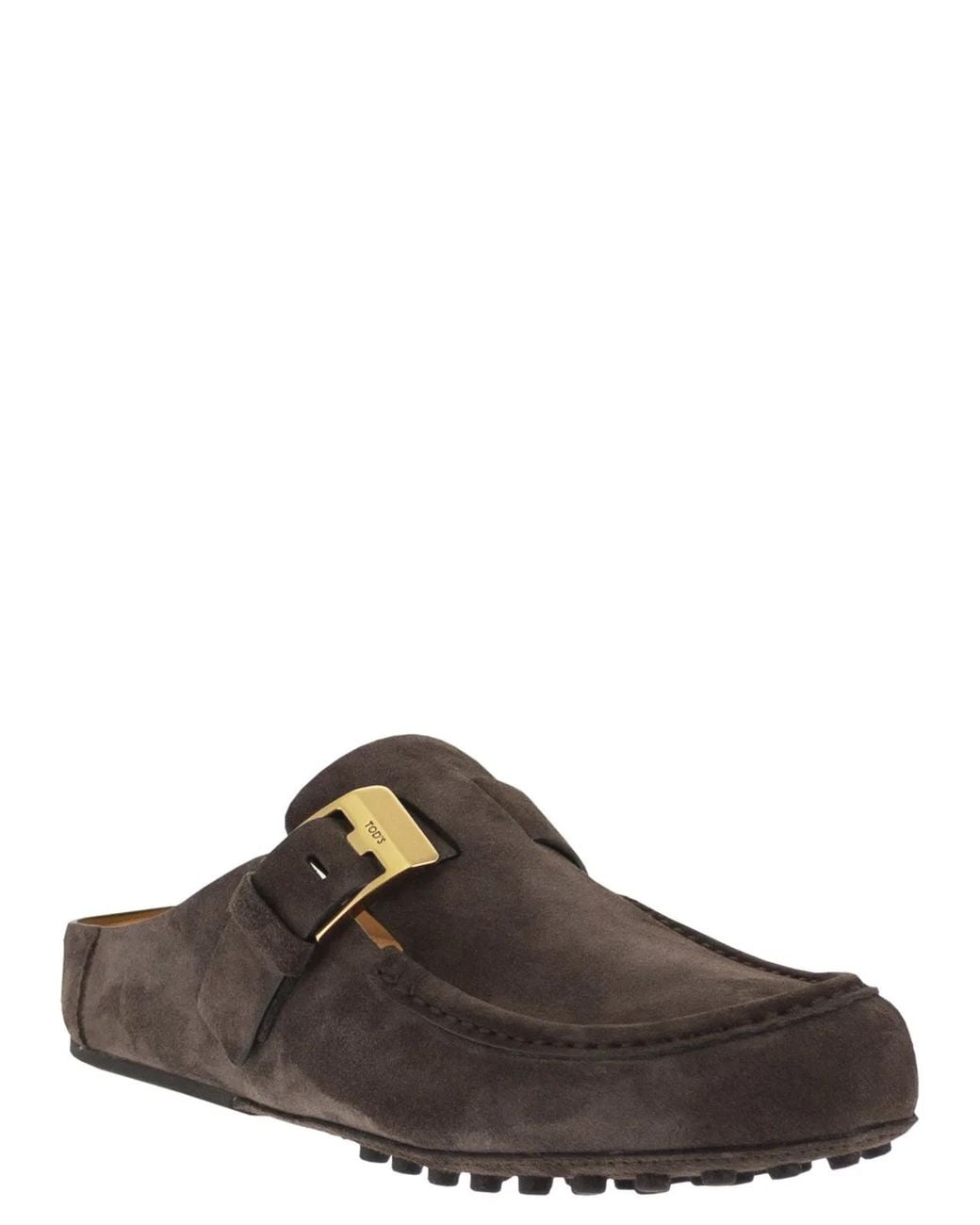 Tod's Brown Suede Sabot Loafers
