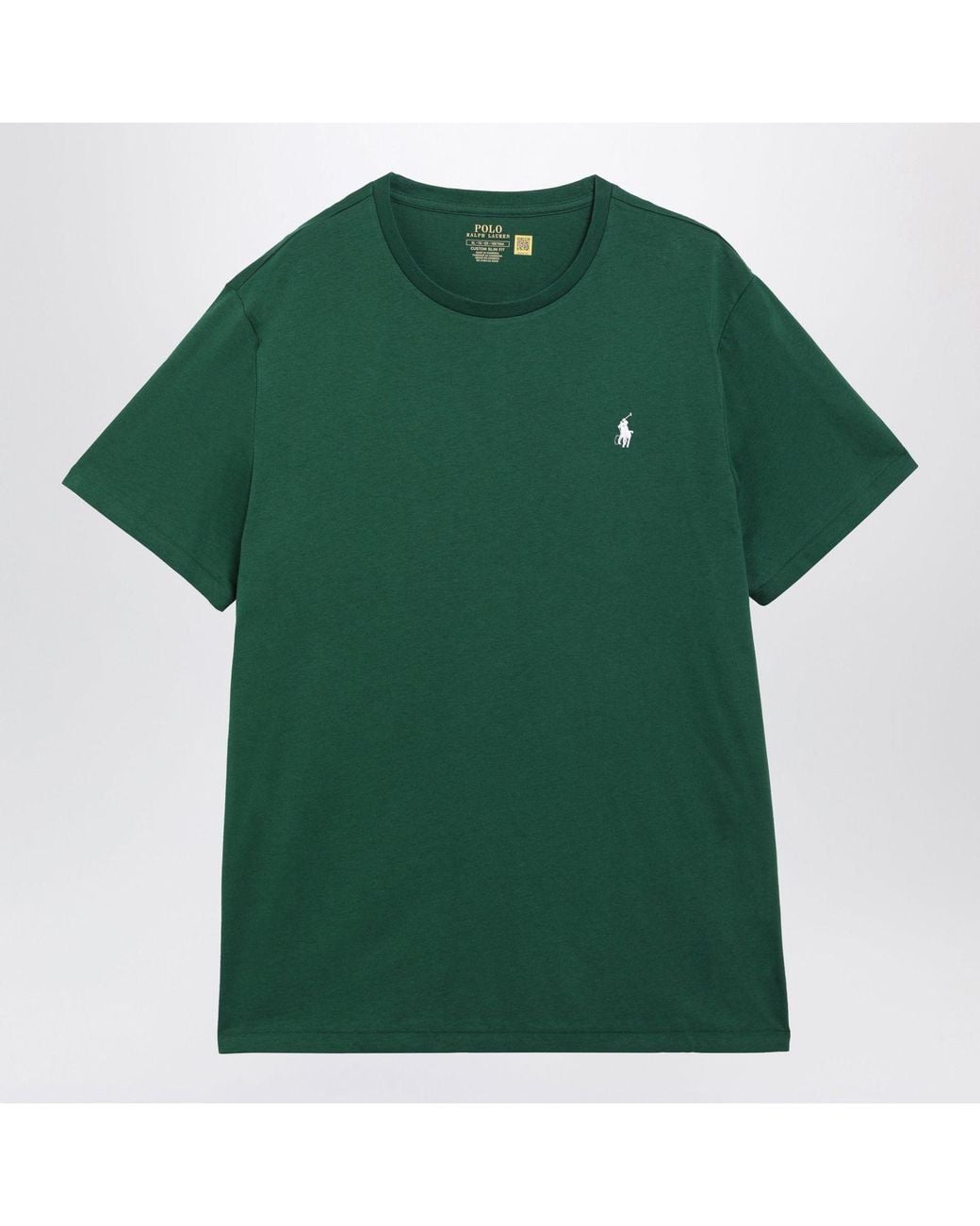 Polo Ralph Lauren Green Embroidered Cotton Tshirt for men