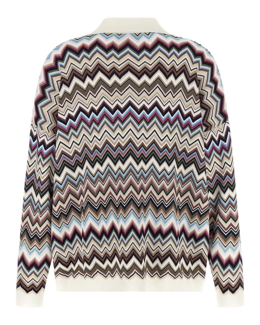 Missoni Gray Zigzag Polo Shirt