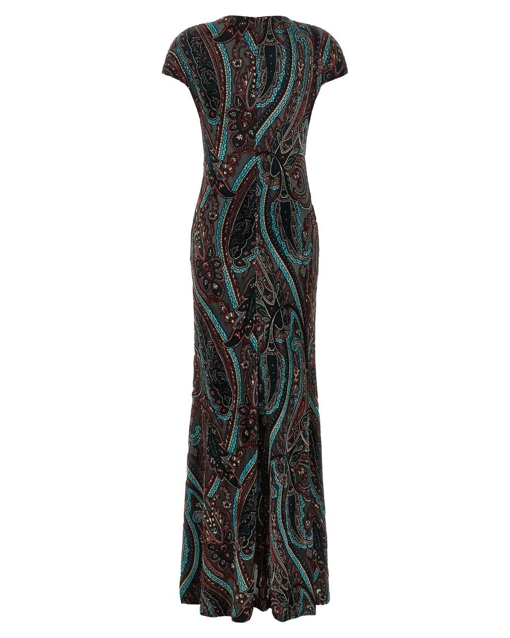 Etro Black Devoré Velvet Dress