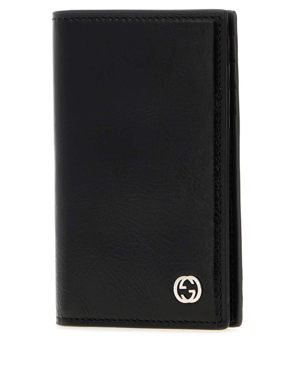 Gucci Black Leather Card Holder for men