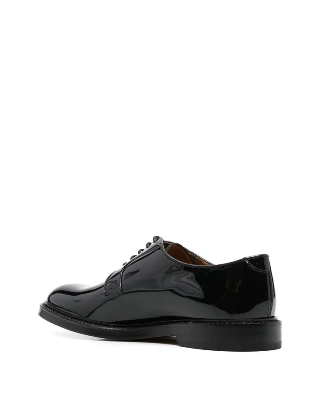 Doucal's Black Derby Lace Up Skin for men
