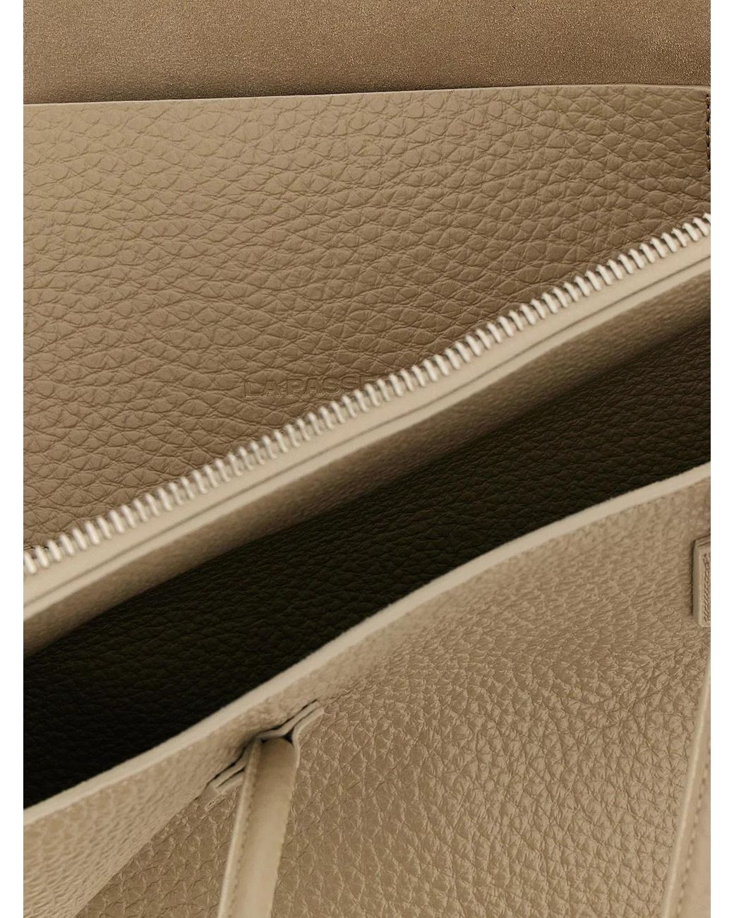 The Attico Natural 'La Passeggiata Medium' Shoulder Bag