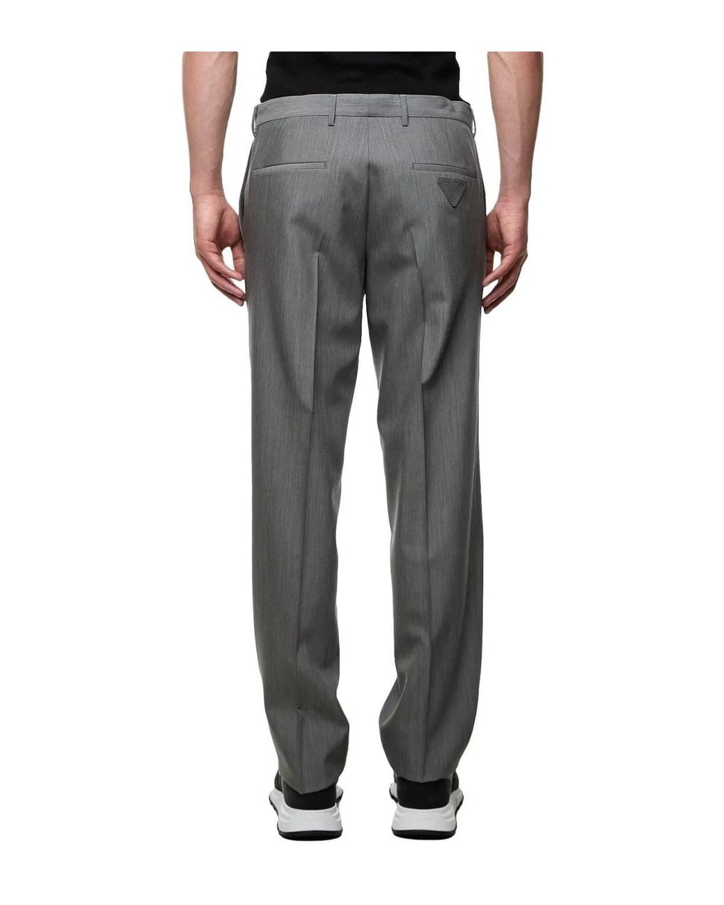 Prada Gray Mohair Silk Trousers For for men