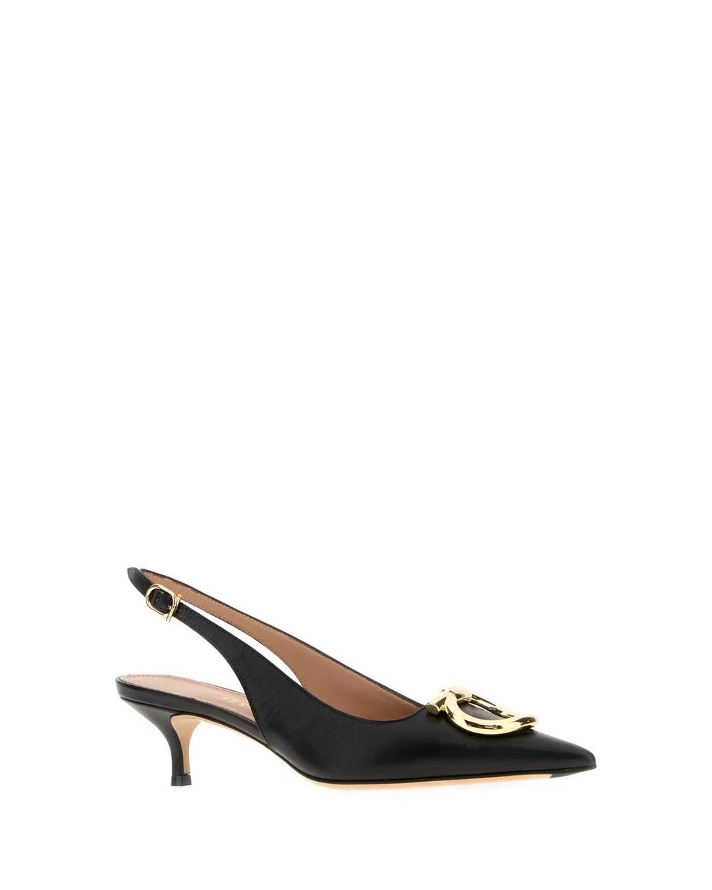 Ferragamo Black Slingback Pumps