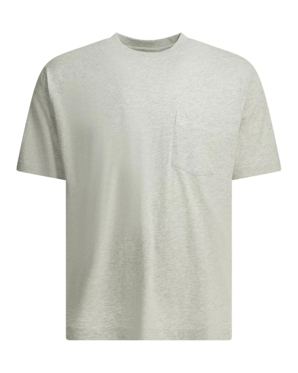 Beams Plus White Grandelle Cotton Crew-Neck T-Shirt for men