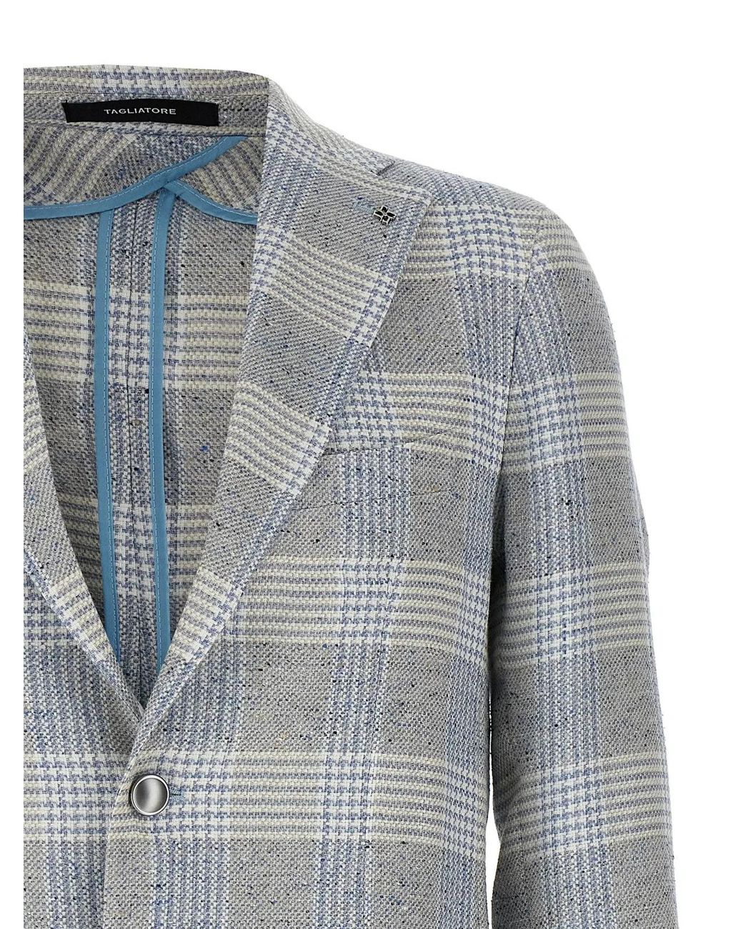 Tagliatore Gray Cotton Blazer for men