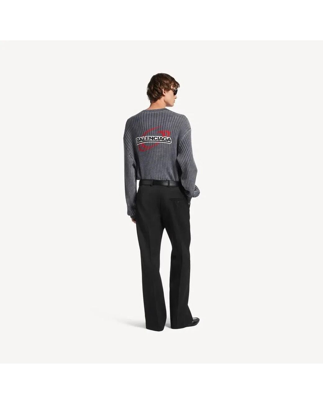 Balenciaga Black Too Far Tailored Trousers for men