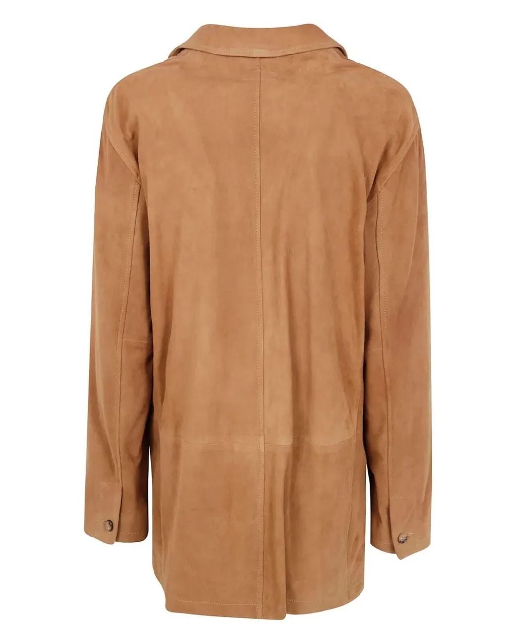 Polo Ralph Lauren Brown Suede Jacket With Three Buttons
