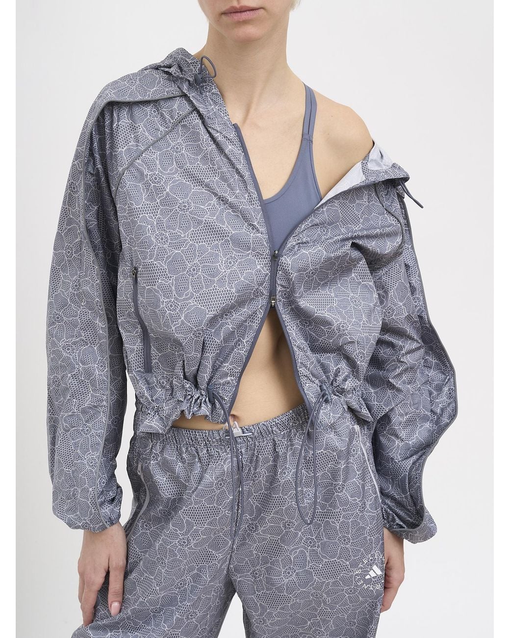 Adidas By Stella McCartney Blue Adidas By Stella Mccartney Printed Track Jacket