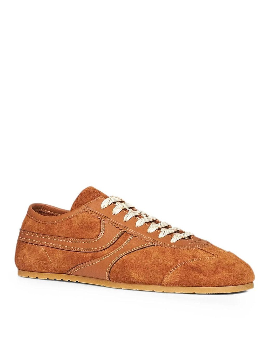 Dries Van Noten Brown Brauner Sneaker Aus Leder Und Wildleder for men