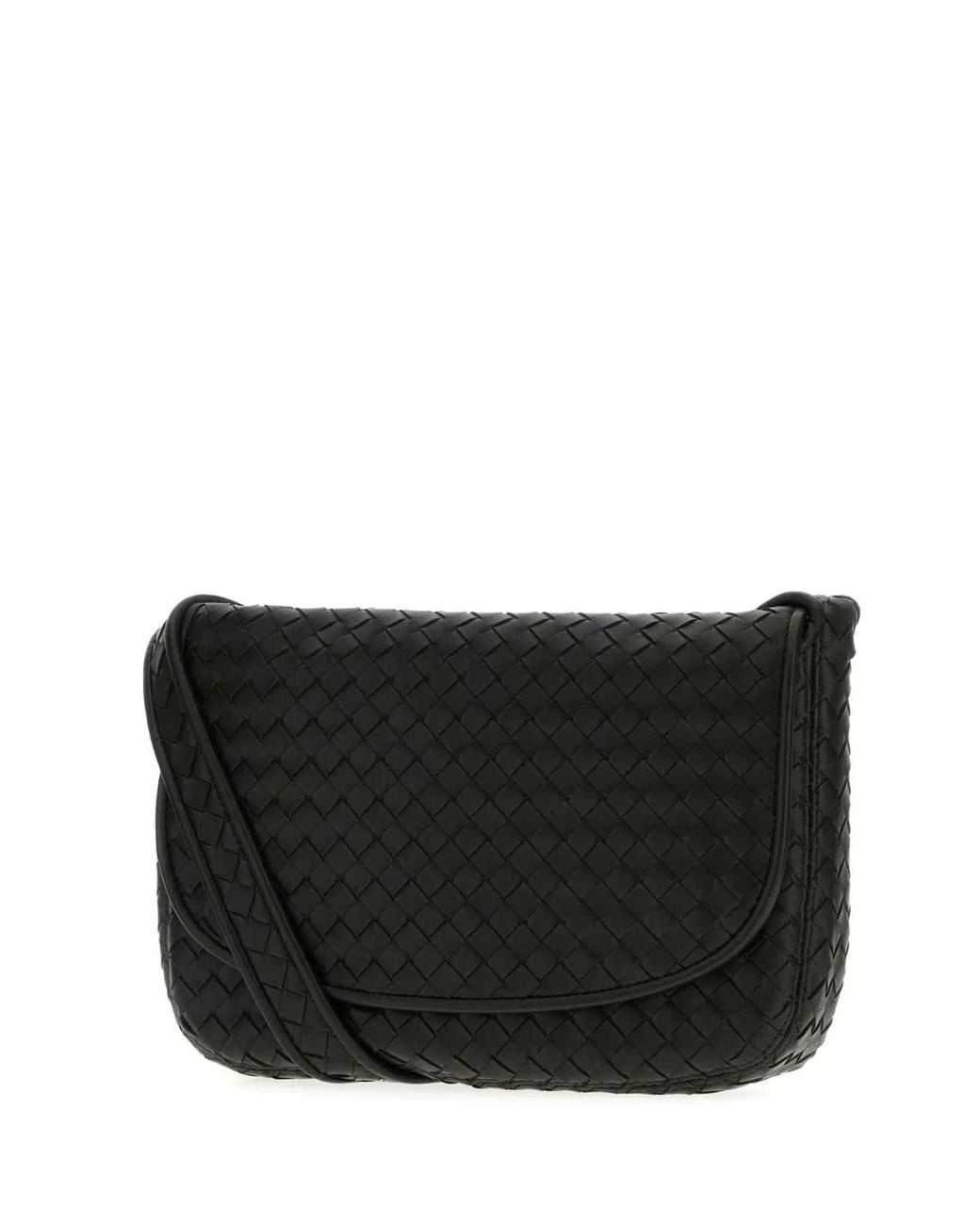 Bottega Veneta Black Dark Leather Crossbody Bag for men