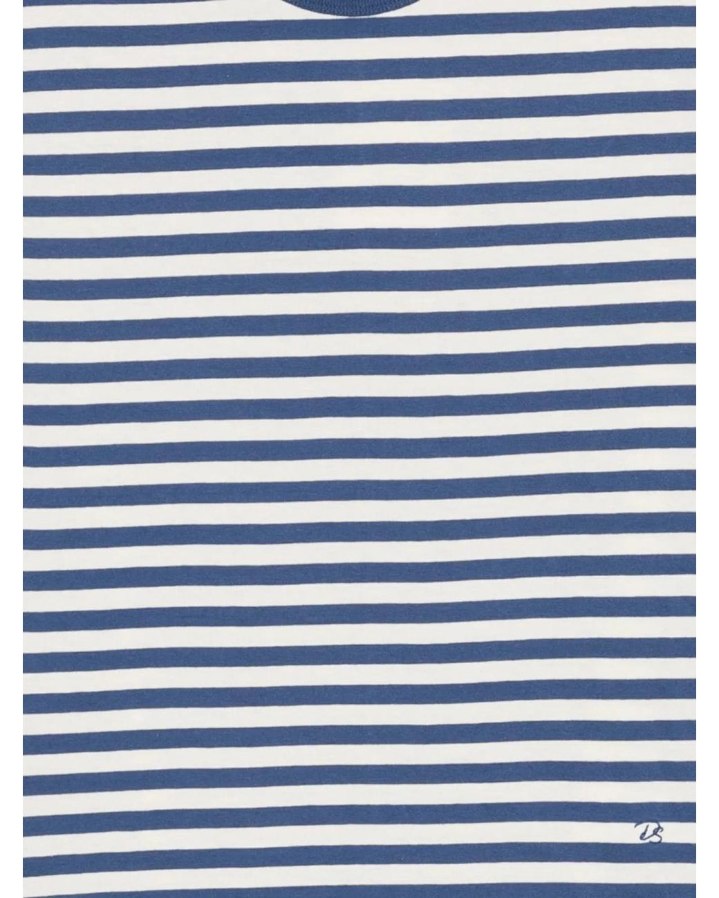 DUNST Blue Striped Cotton T-Shirt
