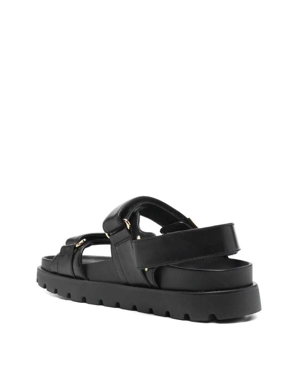 Tory Burch Black Mellow Sport Leather Sandals