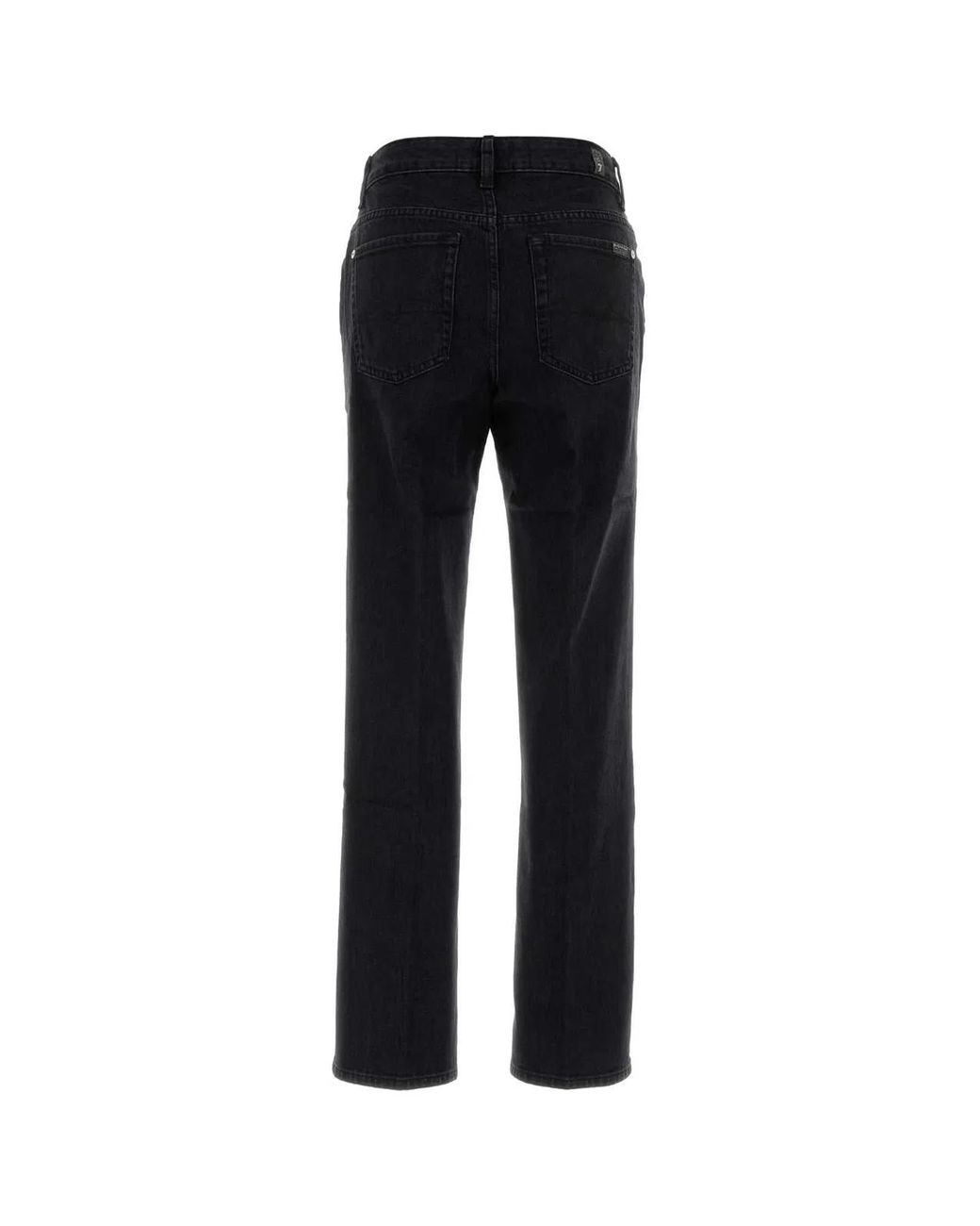7 For All Mankind Black Slate Stretch Denim Jeans