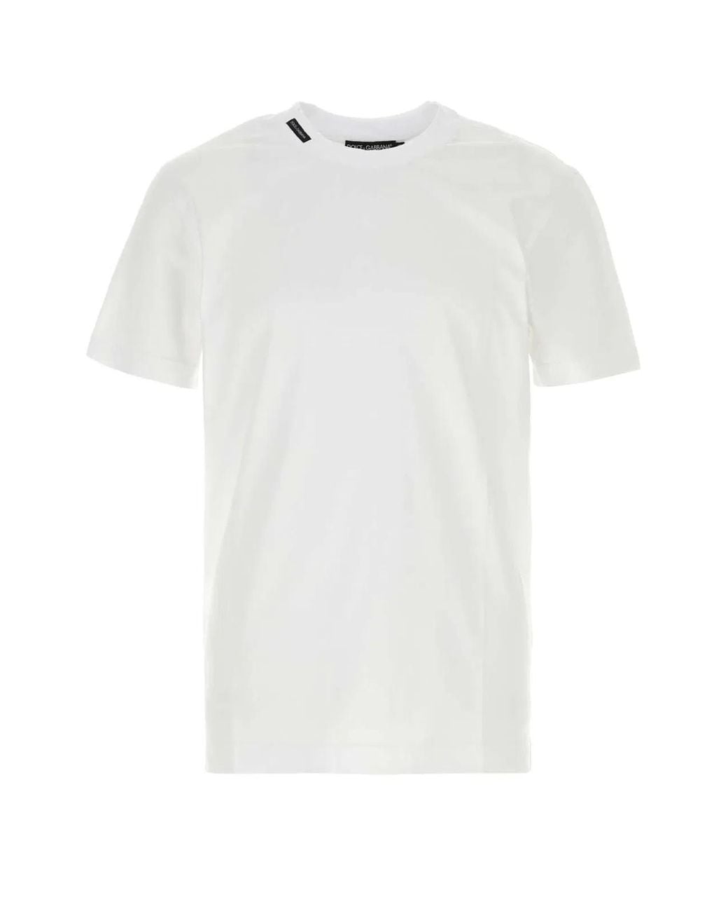 Dolce & Gabbana White Crew Neck T-Shirt for men