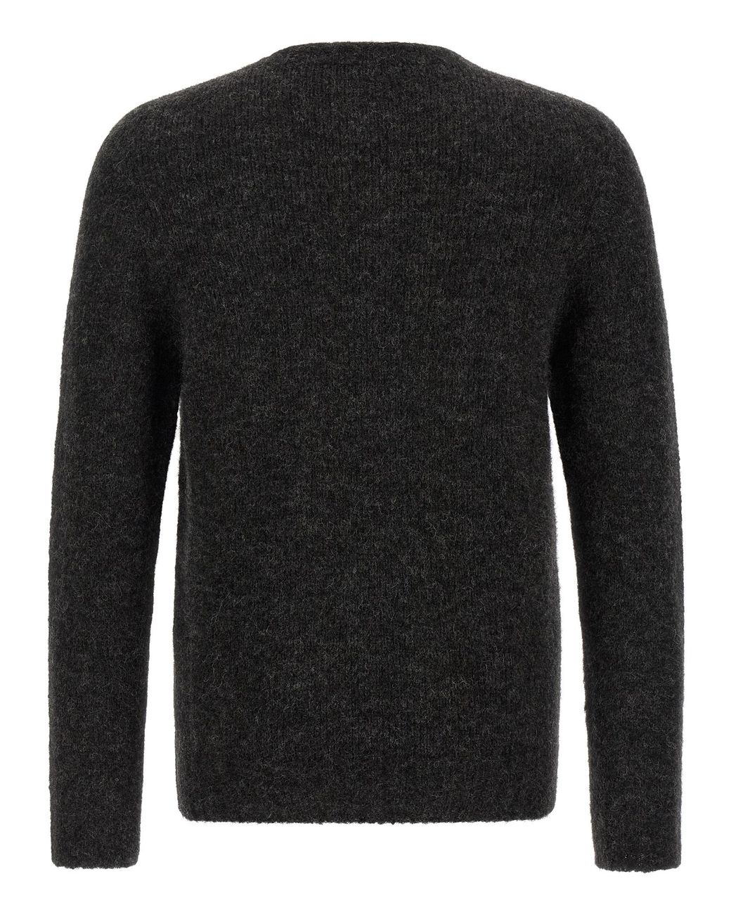 Oliver Lattughi Black Brushed Alpaca Sweater for men