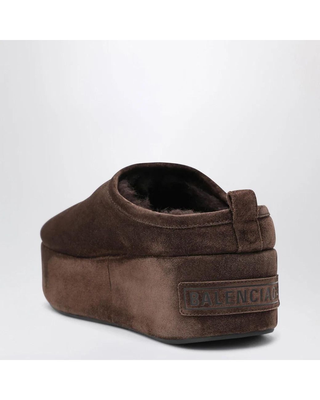 Balenciaga Brown Espresso Alaska Soft Platform Clogs