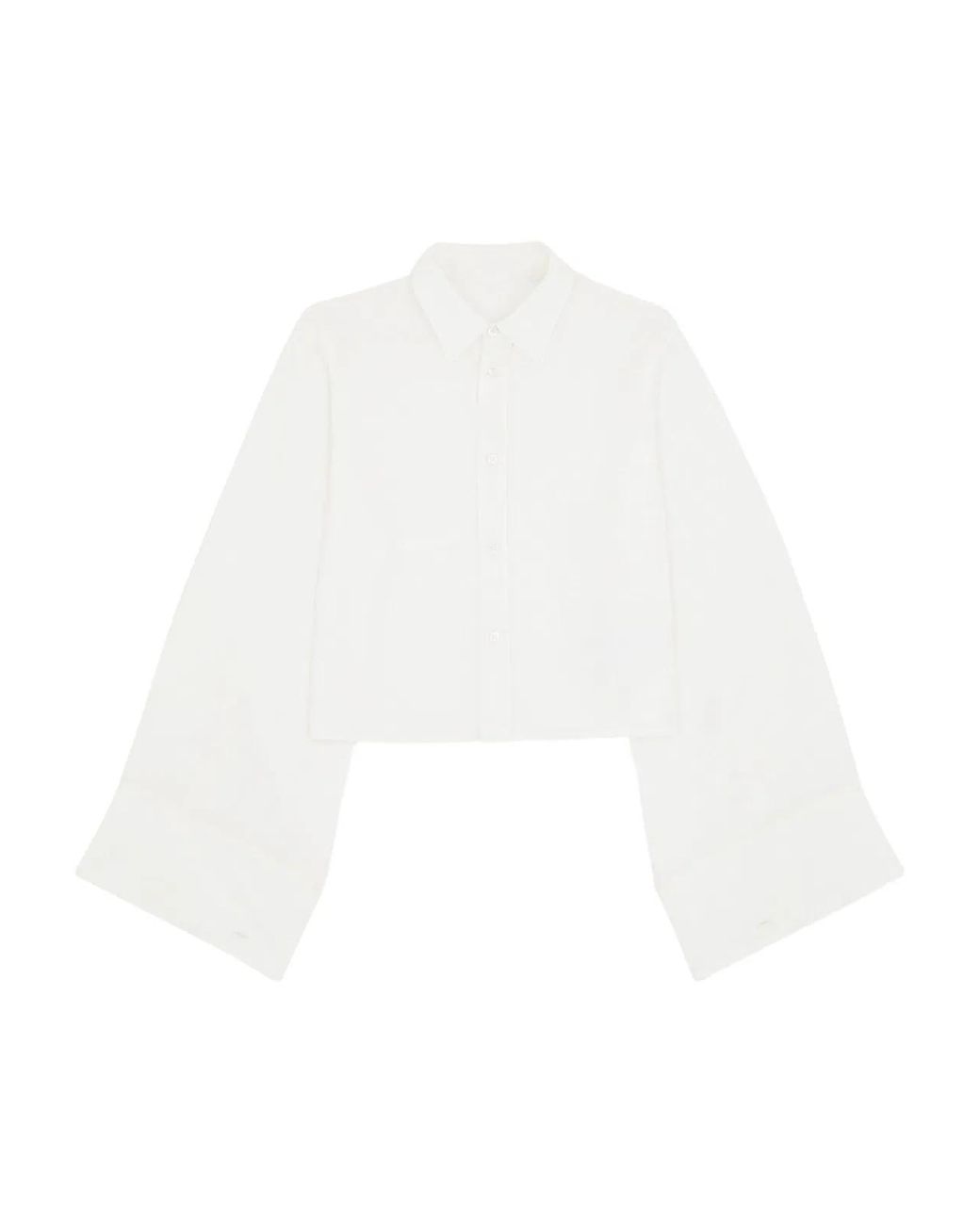 MM6 by Maison Margiela White Long-Sleeved Shirt