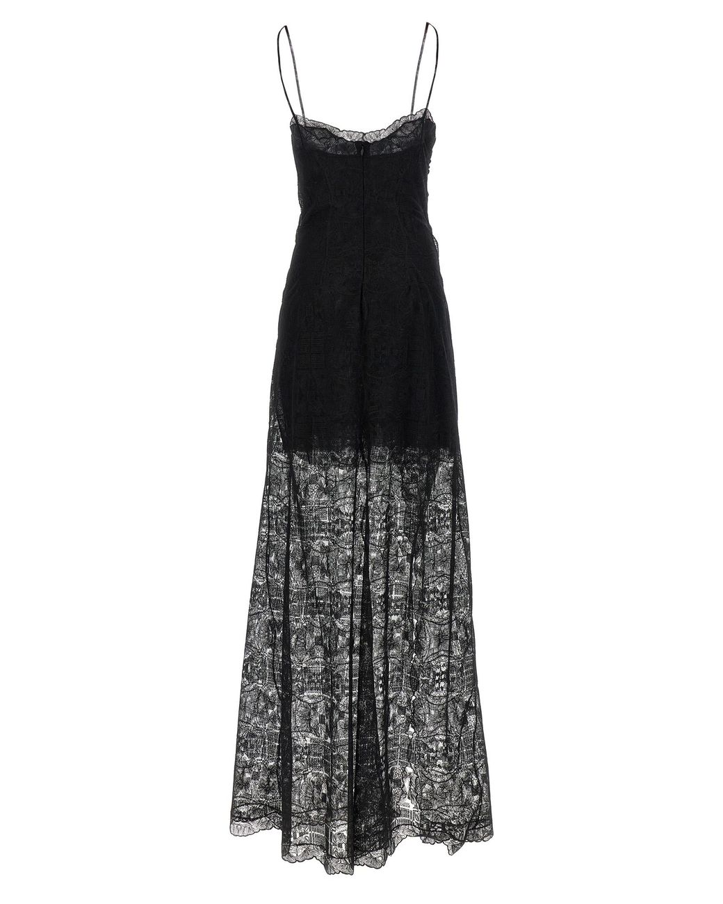 Ermanno Scervino Black Polyester Long Dress