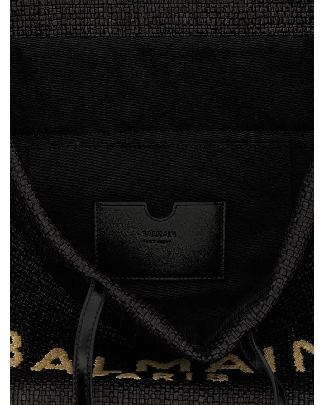 Balmain Black 'Track' Shopping Bag