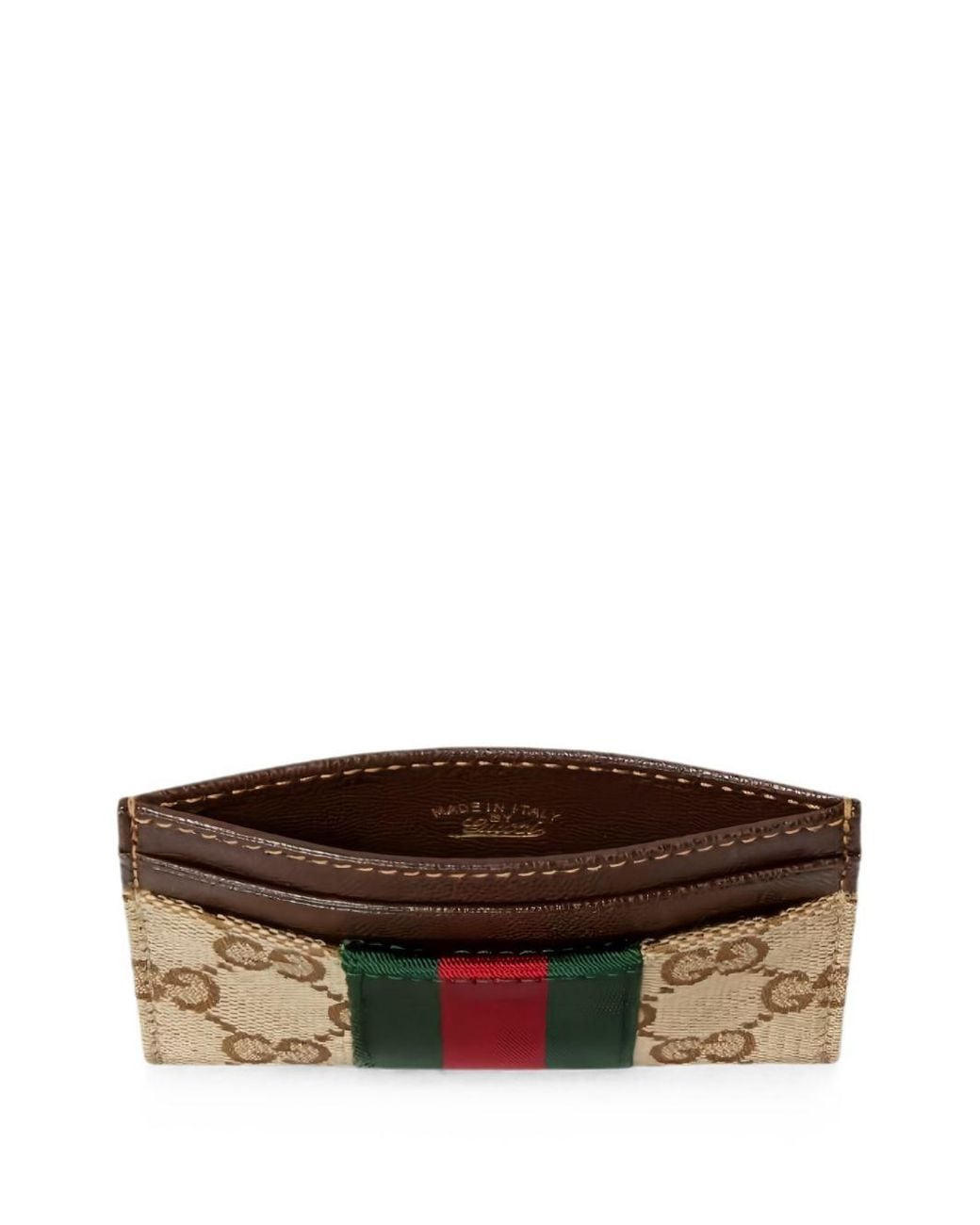 Gucci Natural Logo Leather Card Holder for men