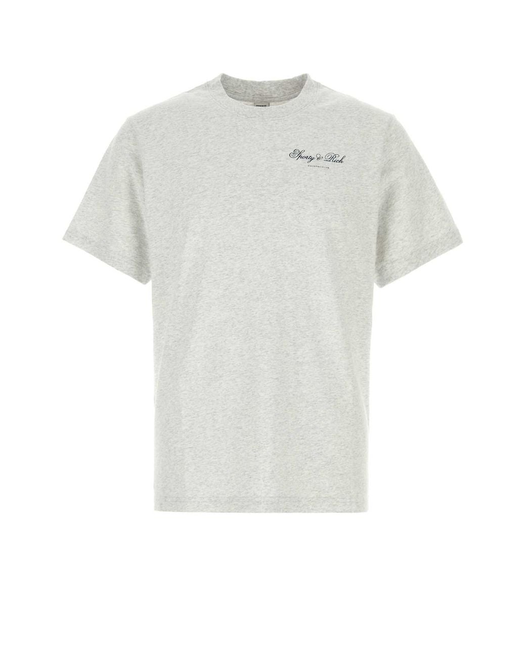 Sporty & Rich White Sporty & Rich Club Script Tshirt for men
