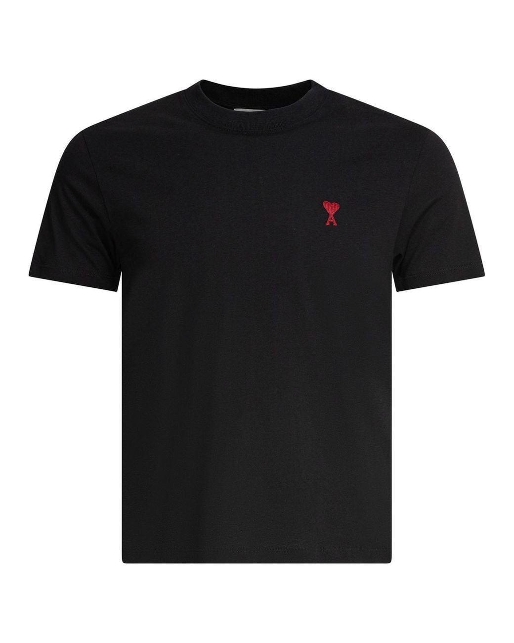 AMI Black Ami De Coeur T-Shirt for men