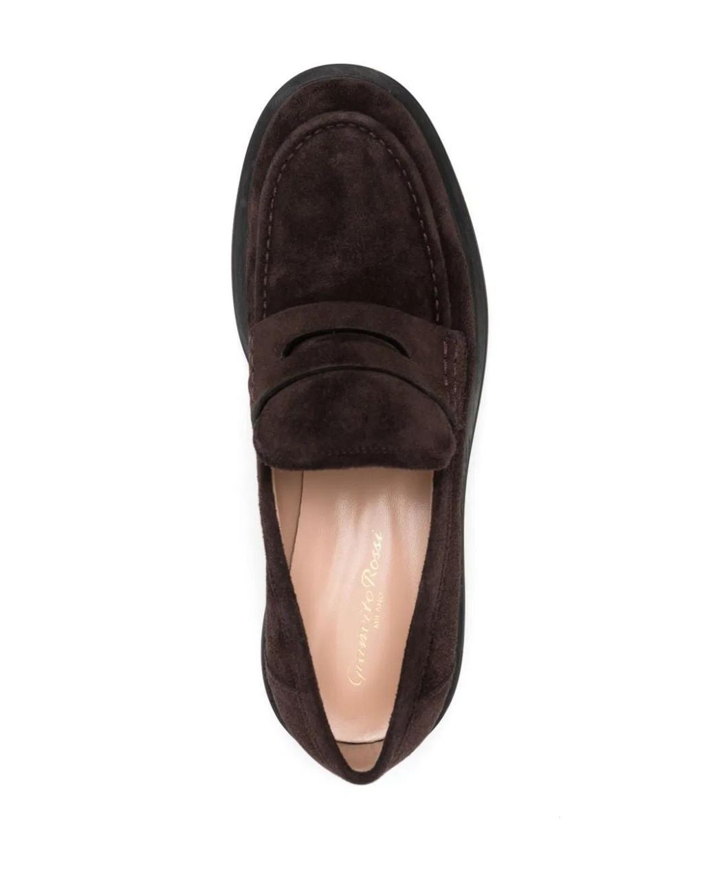 Gianvito Rossi Black Suede Harris Loafer 20 Mm Block Heel Madein Italy