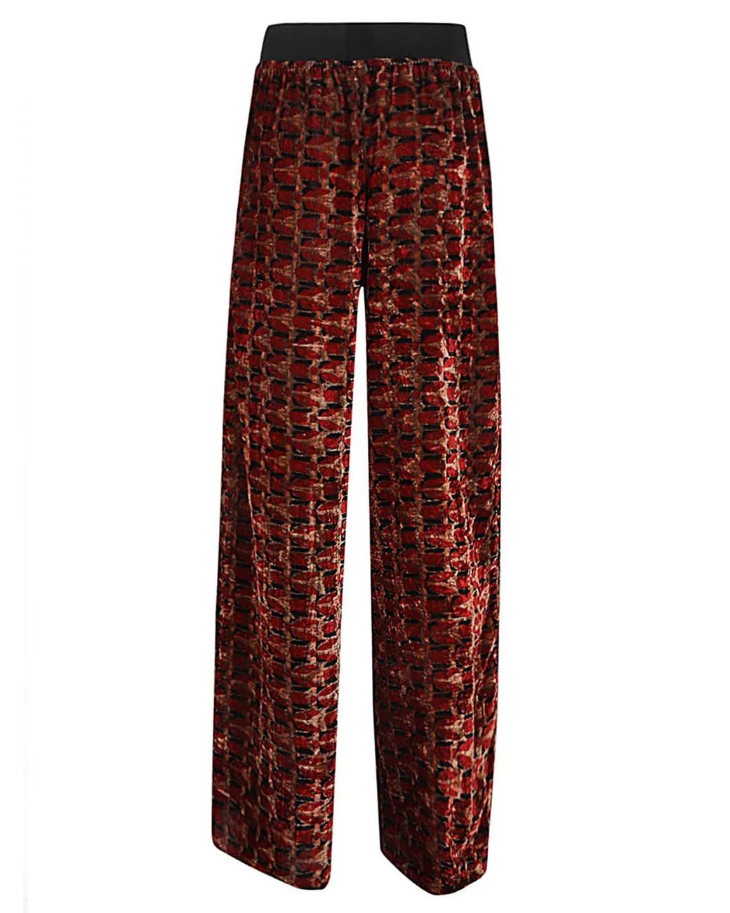 OBIDI Red Velvet Trousers