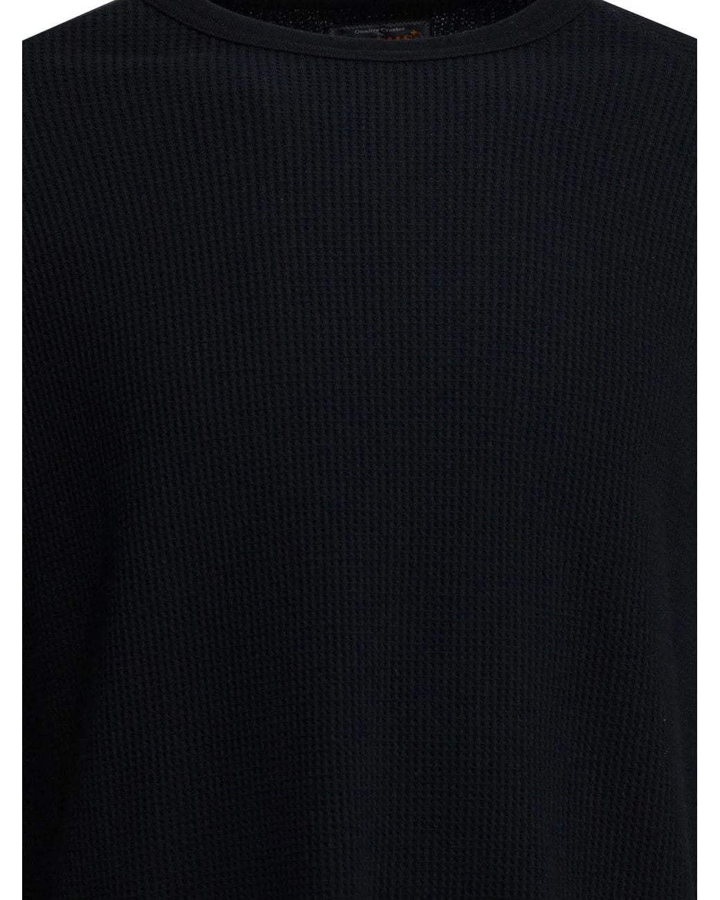 Beams Plus Blue T-Shirt "Crew Thermal 30" for men