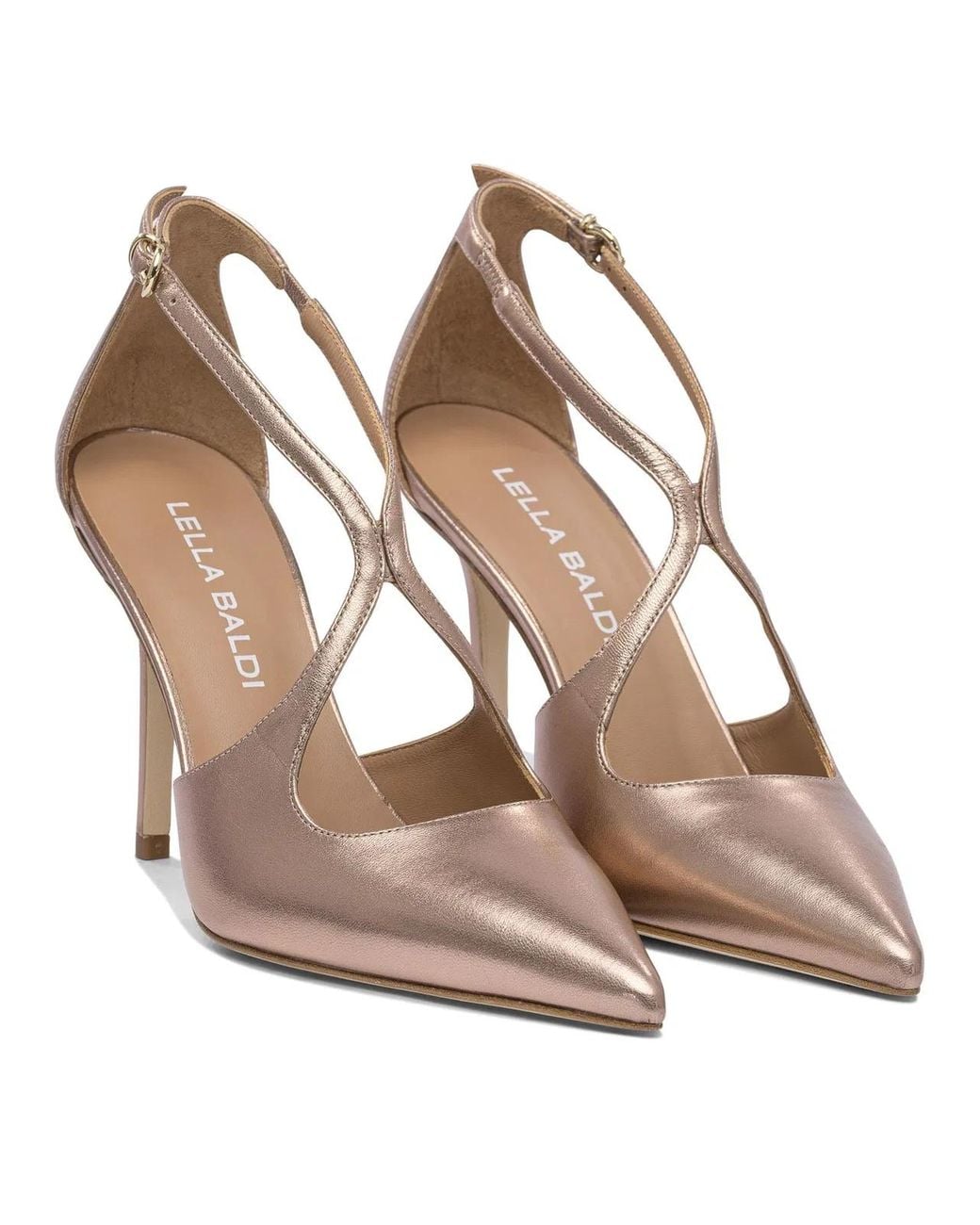 Lella Baldi Multicolor Leather Heeled Shoes