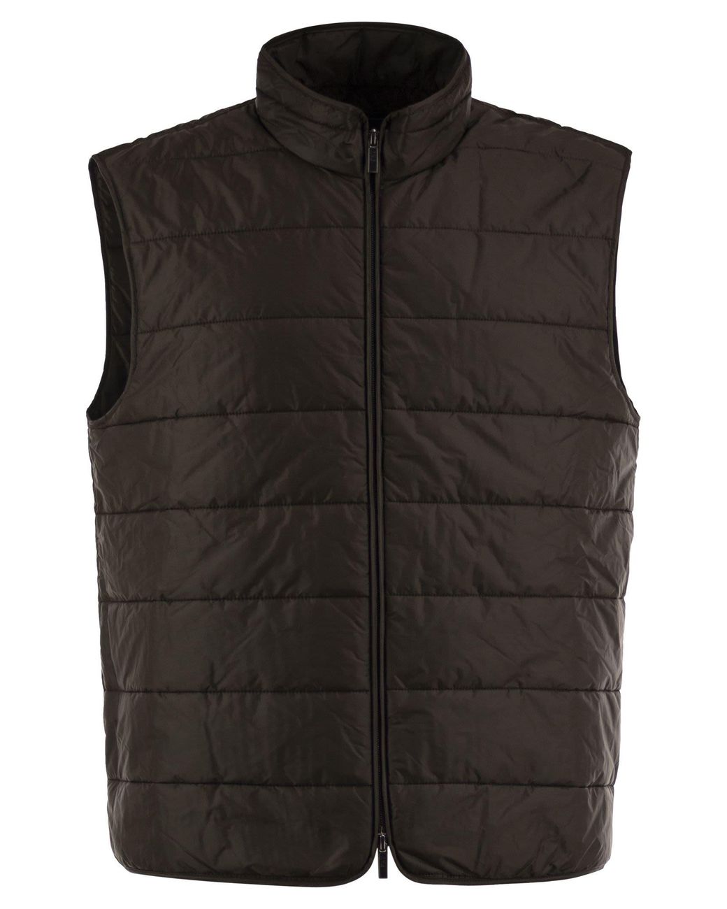 Fay Black Wool Cardigan With Removable Padded Gilet for men