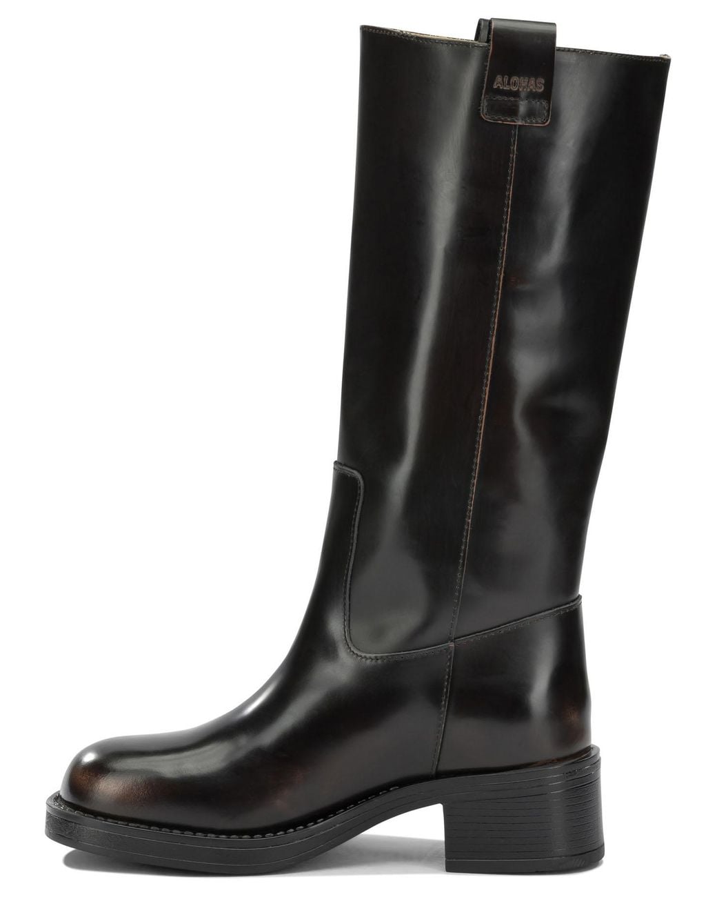 Alohas Black "Sajan" Knee-High Boots