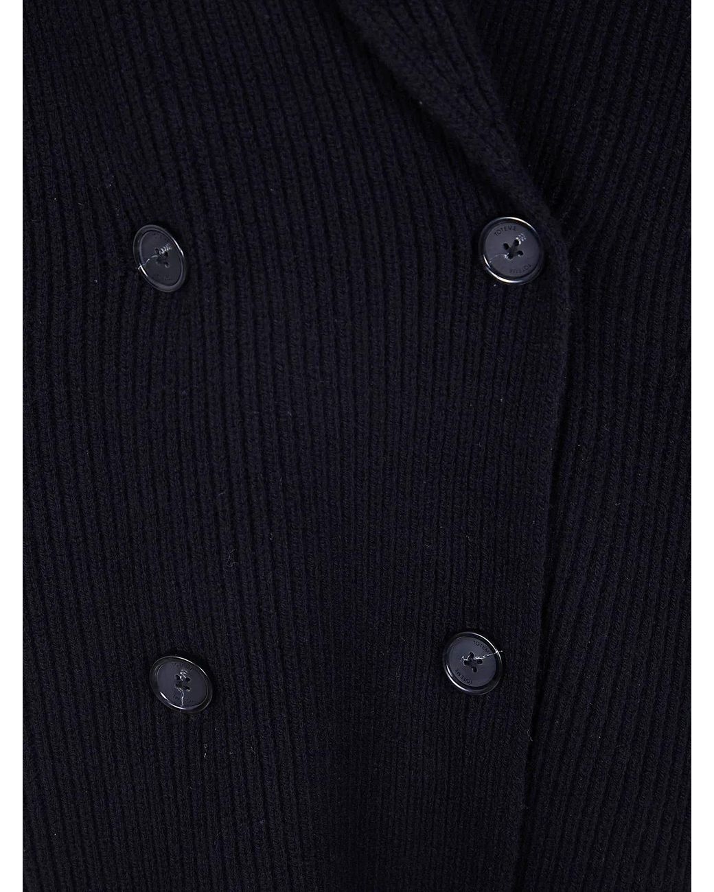 Totême  Black "Long Shawl Lapel" Cardigan