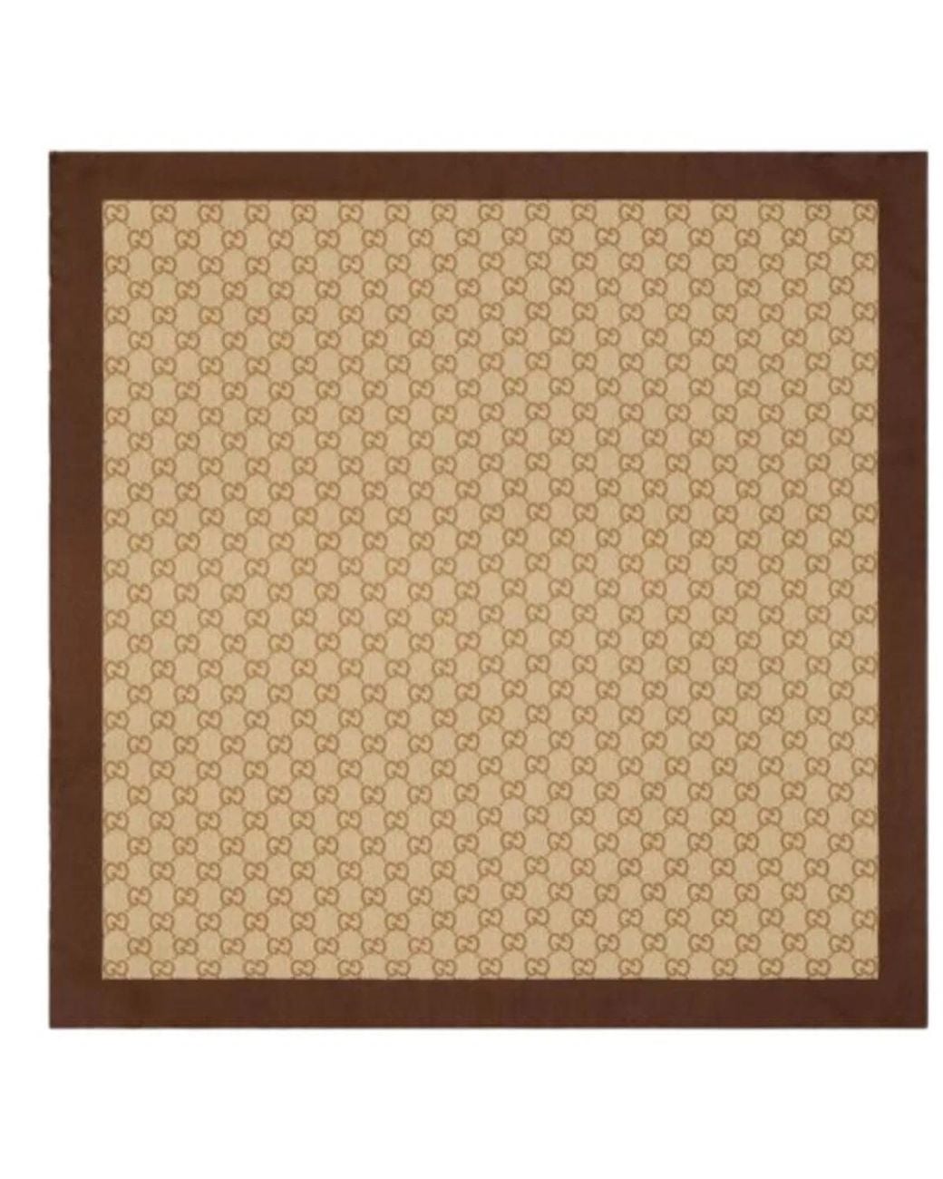 Gucci Natural Patterned Silk Square Scarf