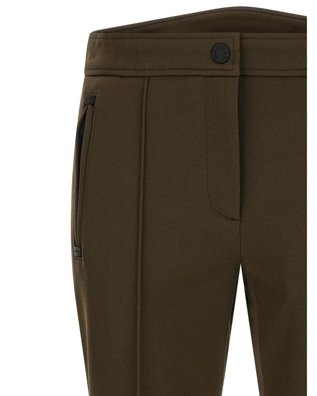 Moncler Gray Technical Twill Pants