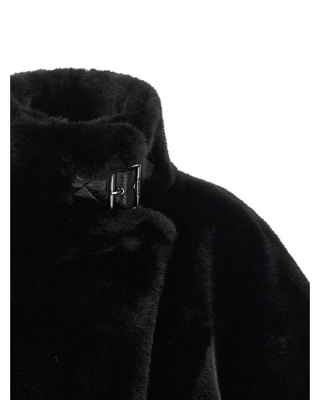 Pinko Black Fur Cape